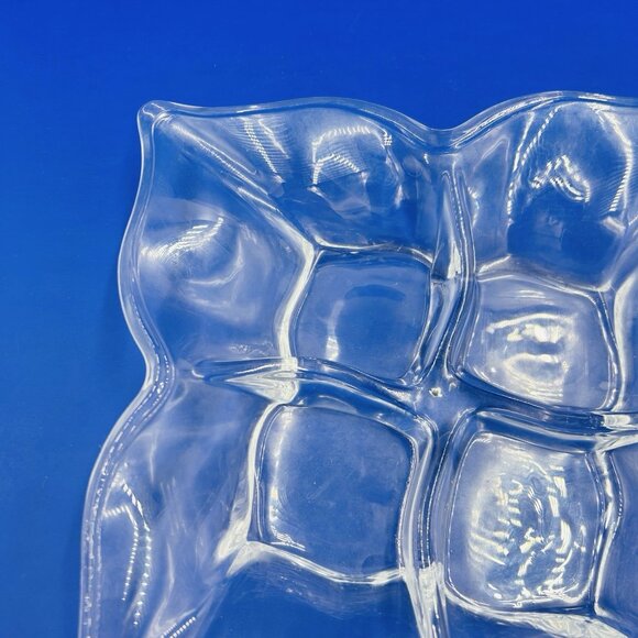 Shannon Fiori Crystal 4-Section Serving Platter Nuts Candies Condiments - Picture 2 of 10